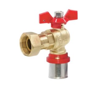 Van góc đồng nối bấm Miha tay hợp kim