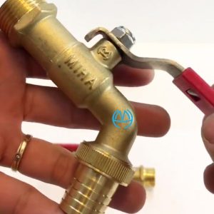 Vòi đồng miha đầu nối thông minh tay inox